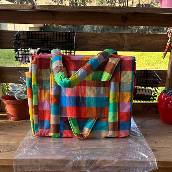 BAGGU Madras Small Cloud Carry On Bag - Picture 3 of 5